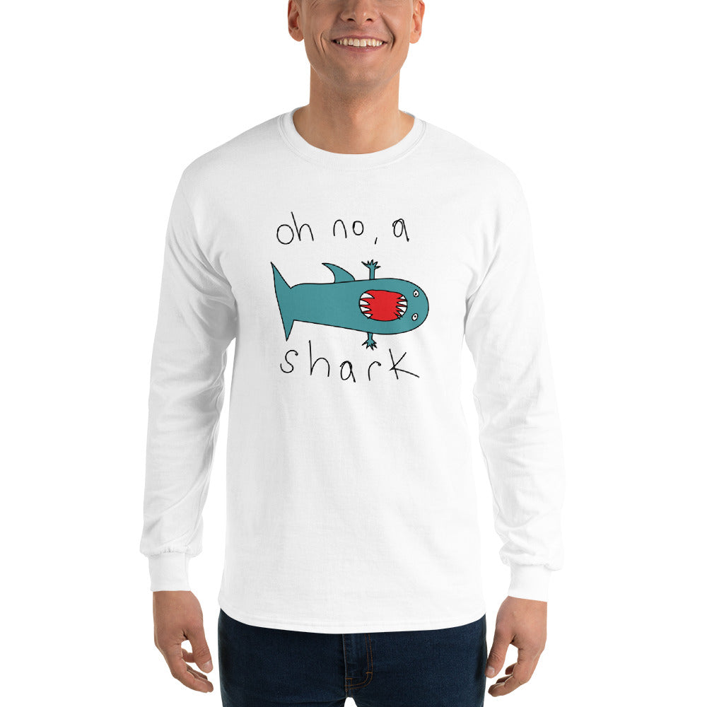 Oh no a shark - Men’s Long Sleeve Shirt