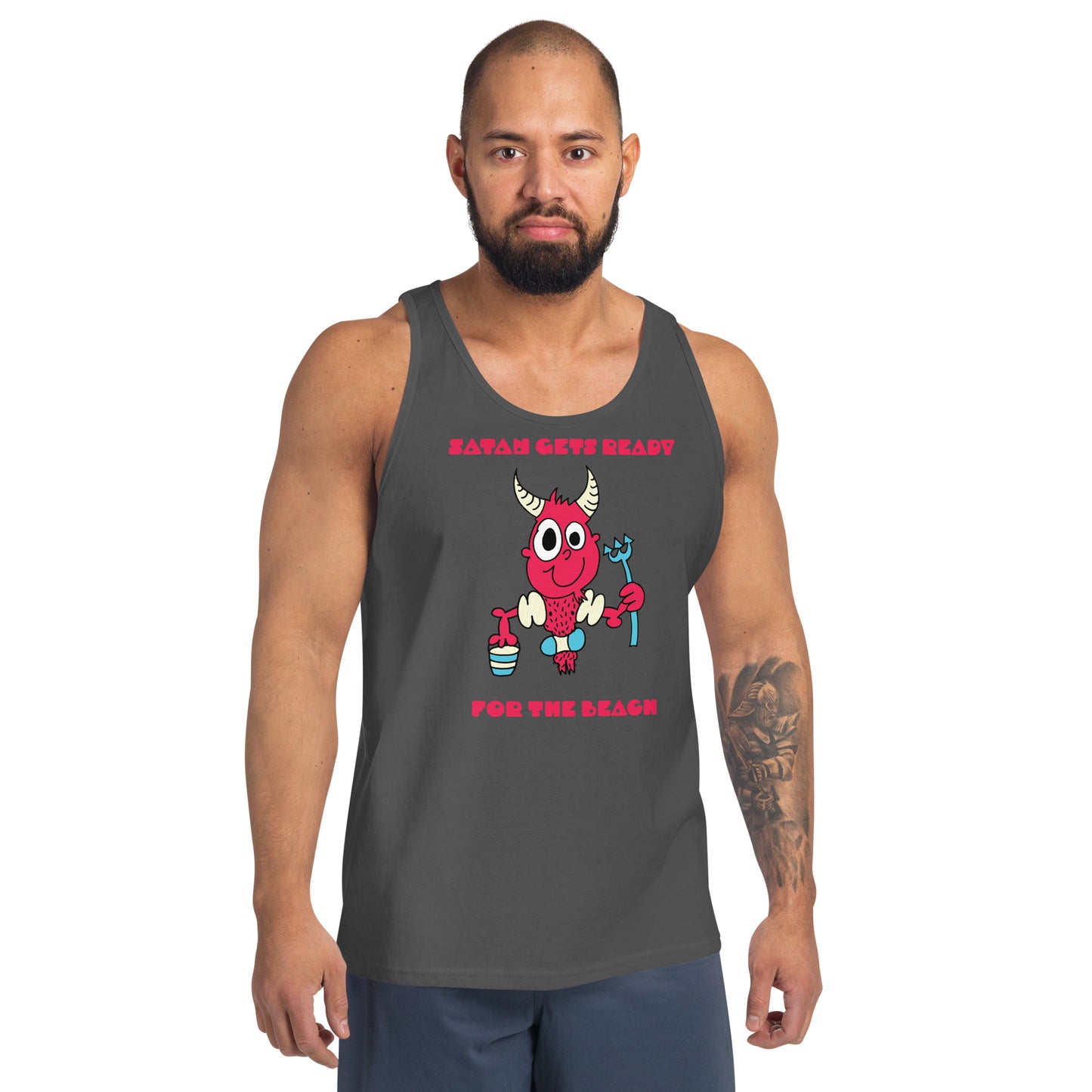 Satan gets ready for the beach - Men's Tank Top