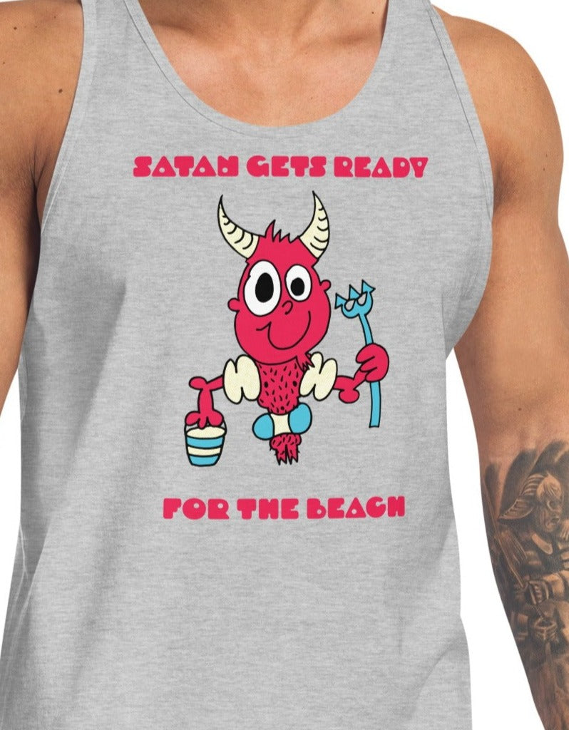 Satan gets ready for the beach - Men's Tank Top