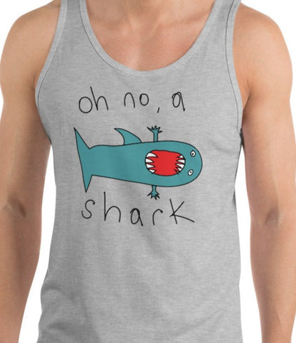 Oh no, a shark - Men's Tank Top