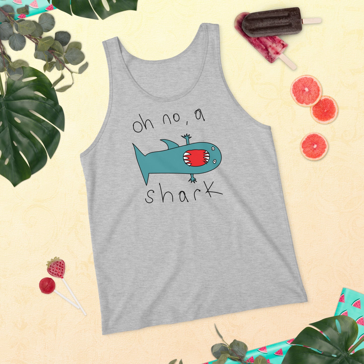 Oh no, a shark - Men's Tank Top