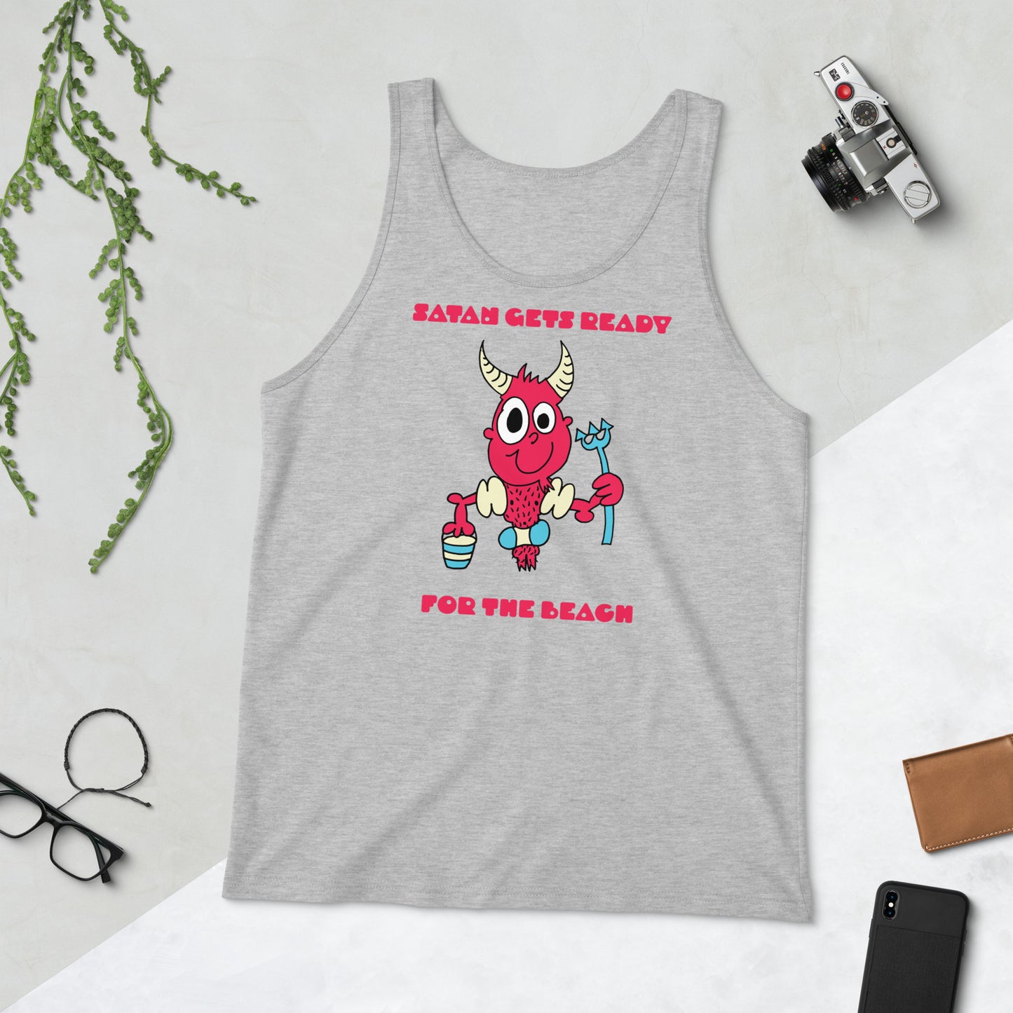 Satan gets ready for the beach - Men's Tank Top