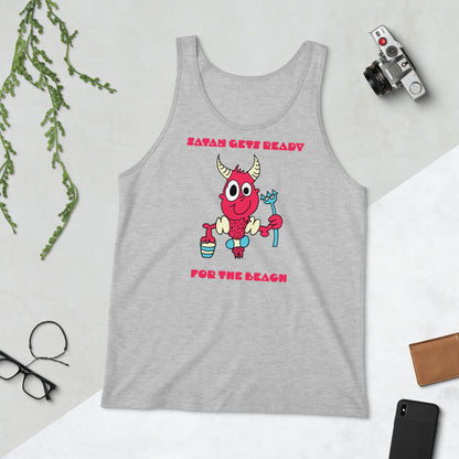 Satan gets ready for the beach - Men's Tank Top