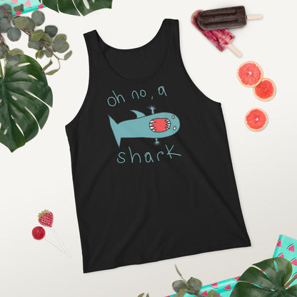 Oh no, a shark - Men's Tank Top