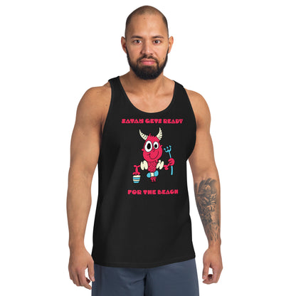 Satan gets ready for the beach - Men's Tank Top