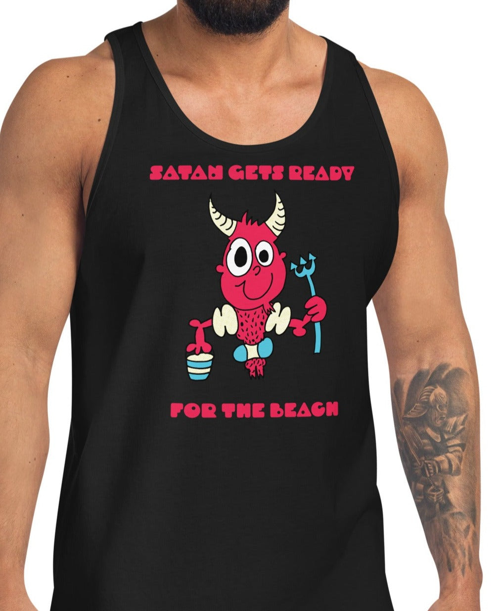 Satan gets ready for the beach - Men's Tank Top