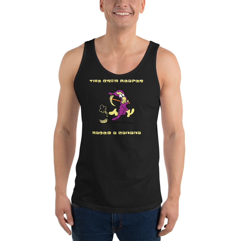 The Grim Reaper races a Banana - Men's Tank Top