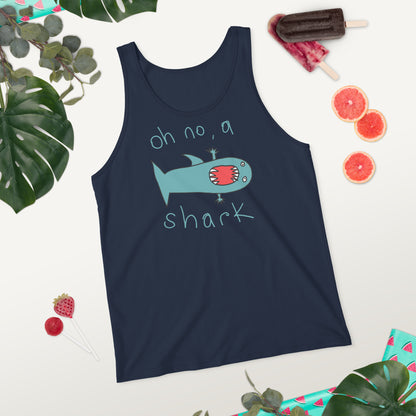 Oh no, a shark - Men's Tank Top