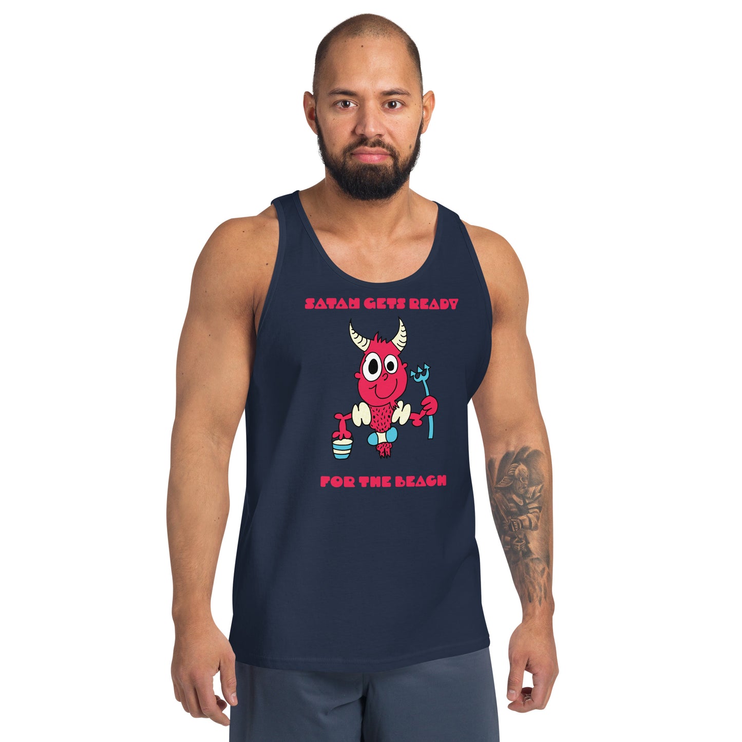 Satan gets ready for the beach - Men's Tank Top