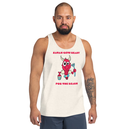 Satan gets ready for the beach - Men's Tank Top