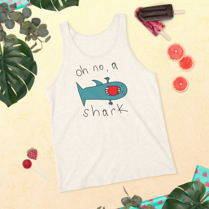 Oh no, a shark - Men's Tank Top