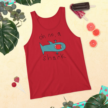 Oh no, a shark - Men's Tank Top