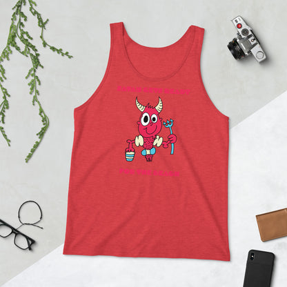 Satan gets ready for the beach - Men's Tank Top