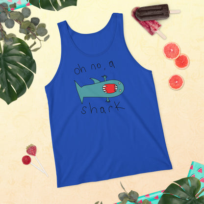 Oh no, a shark - Men's Tank Top