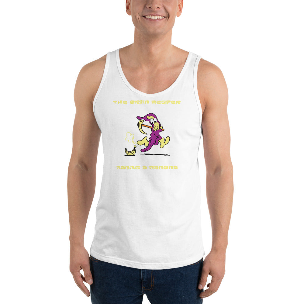 The Grim Reaper races a Banana - Men's Tank Top