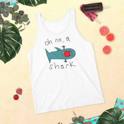 Oh no, a shark - Men's Tank Top