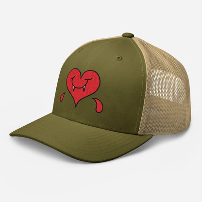 A Dark Heart is still a ❤️ - Retro Trucker Cap - Embroidery