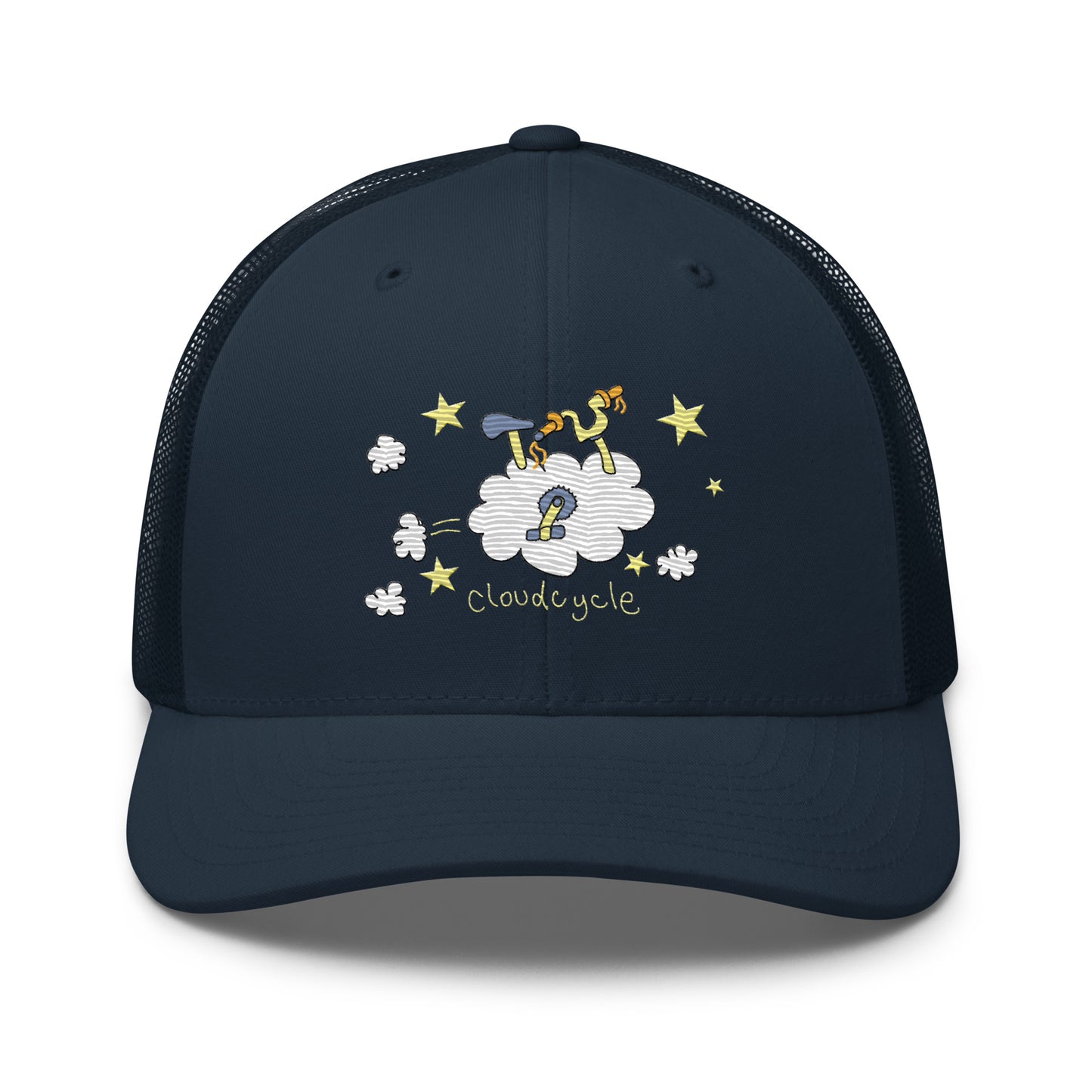 CloudCycle - Retro Trucker Cap - Embroidery