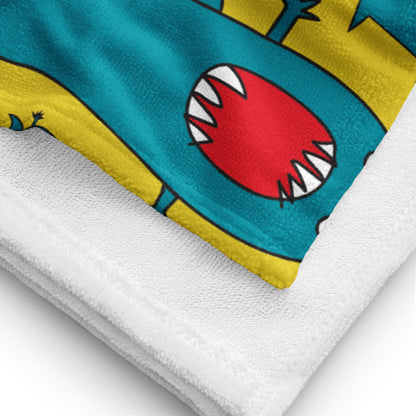 Oh no a Shark - Beach Towel