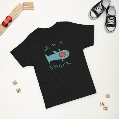 Oh no a Shark - Toddler jersey t-shirt