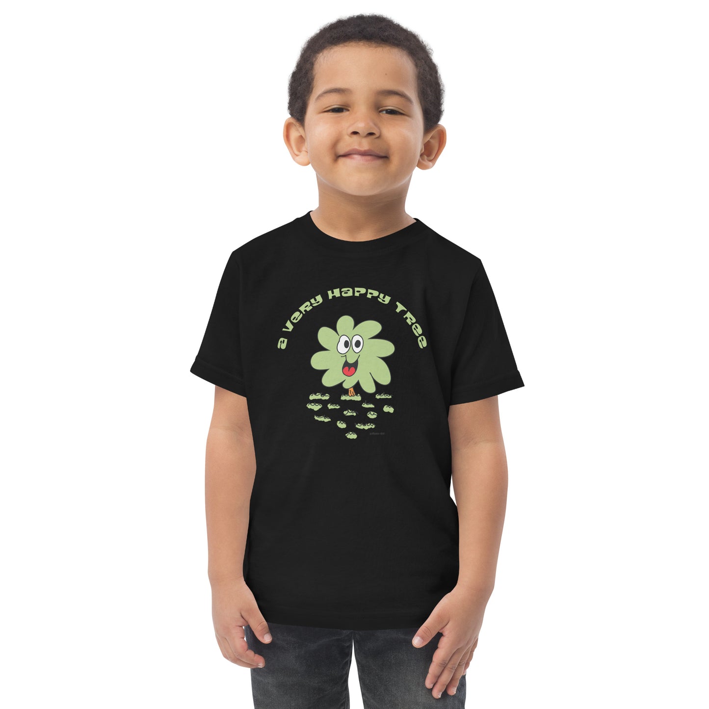 A very happy tree! - Toddler jersey t-shirt