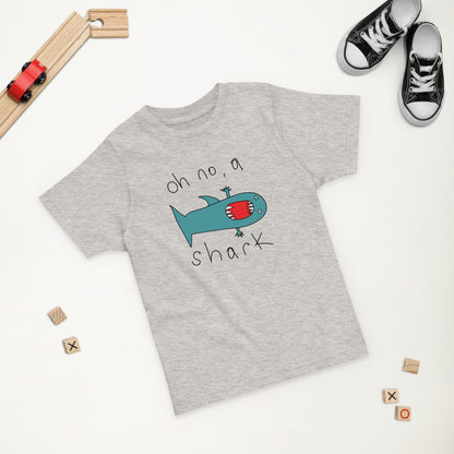 Oh no a Shark - Toddler jersey t-shirt