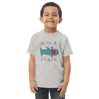 Oh no a Shark - Toddler jersey t-shirt