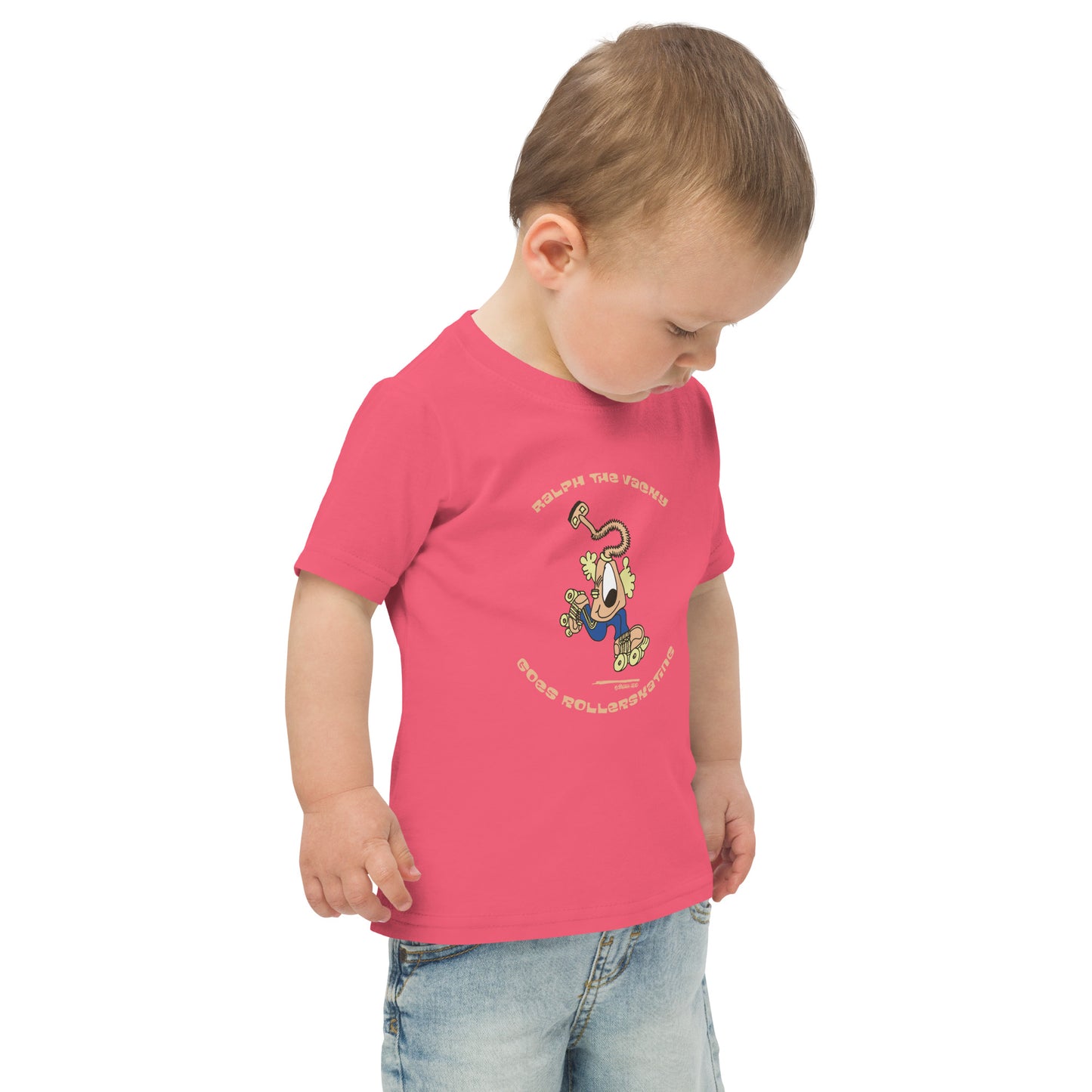 Ralph the Vacky goes rollerskating - Toddler jersey t-shirt