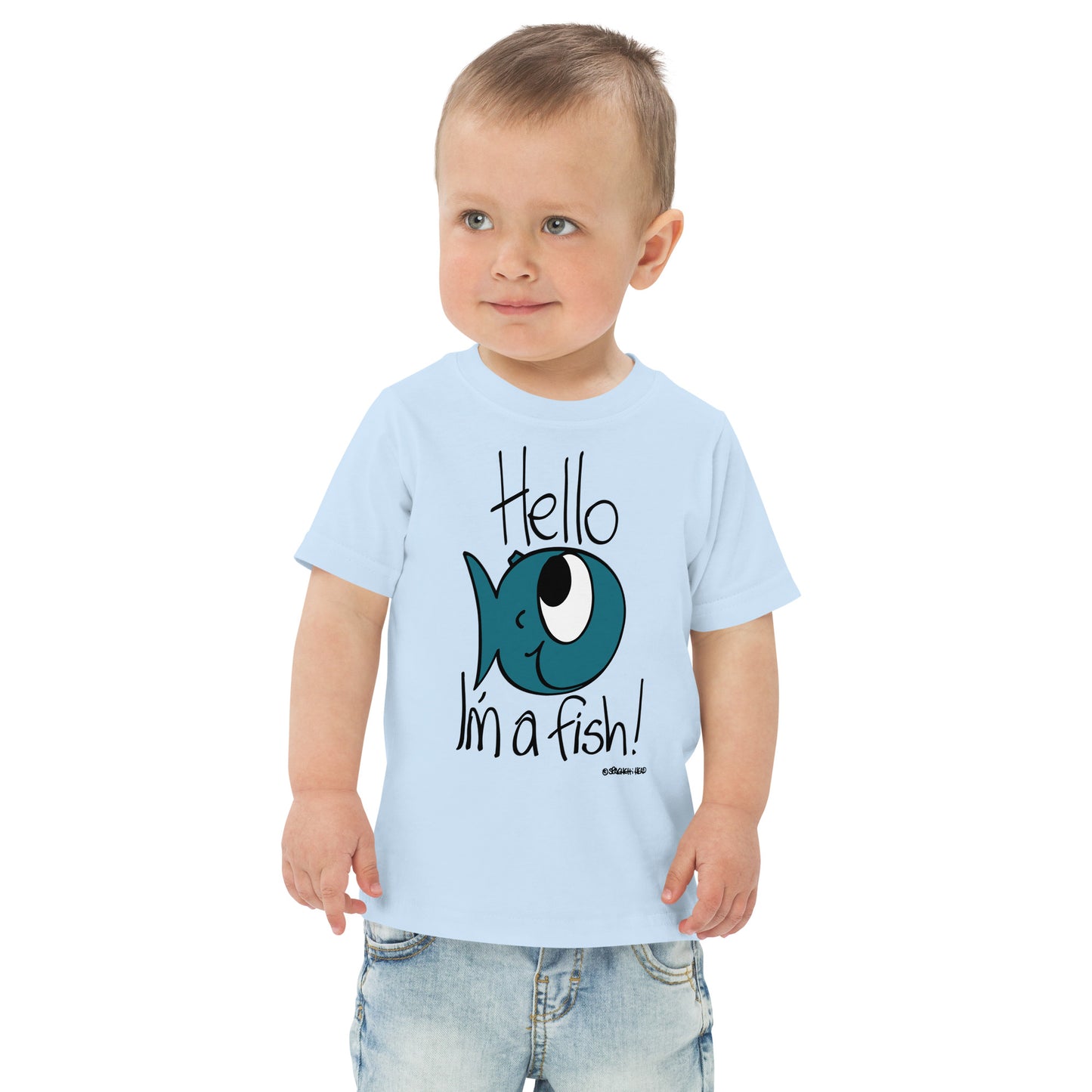 Hello, I'm a Fish! - Toddler jersey t-shirt