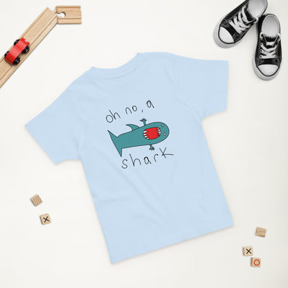 Oh no a Shark - Toddler jersey t-shirt