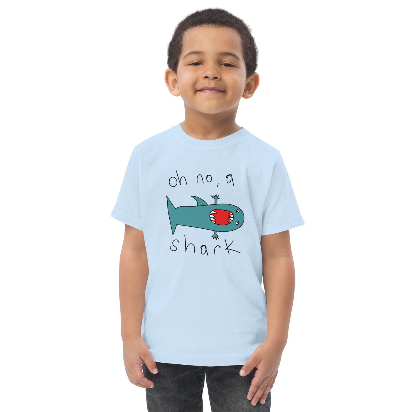 Oh no a Shark - Toddler jersey t-shirt