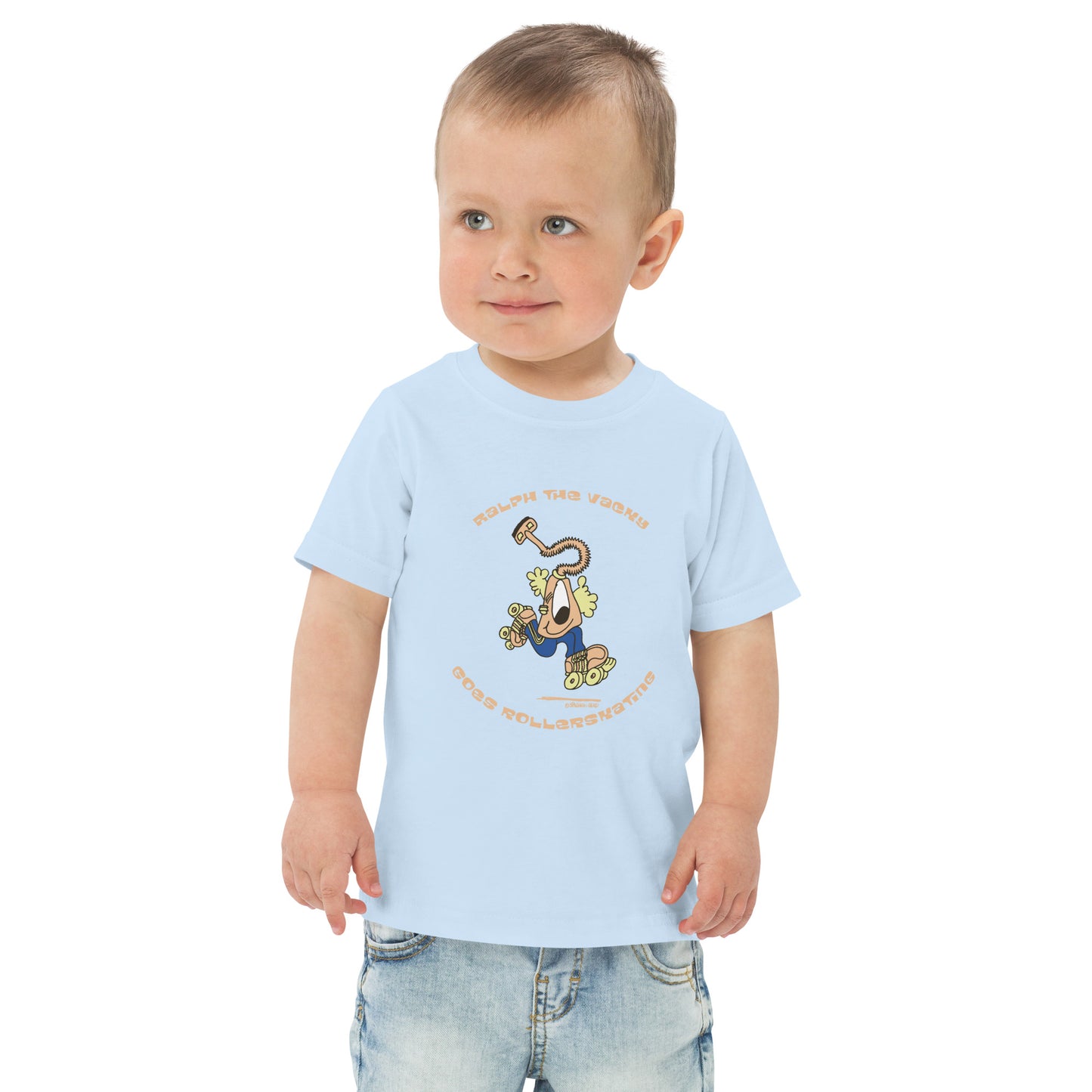 Ralph the Vacky goes rollerskating - Toddler jersey t-shirt