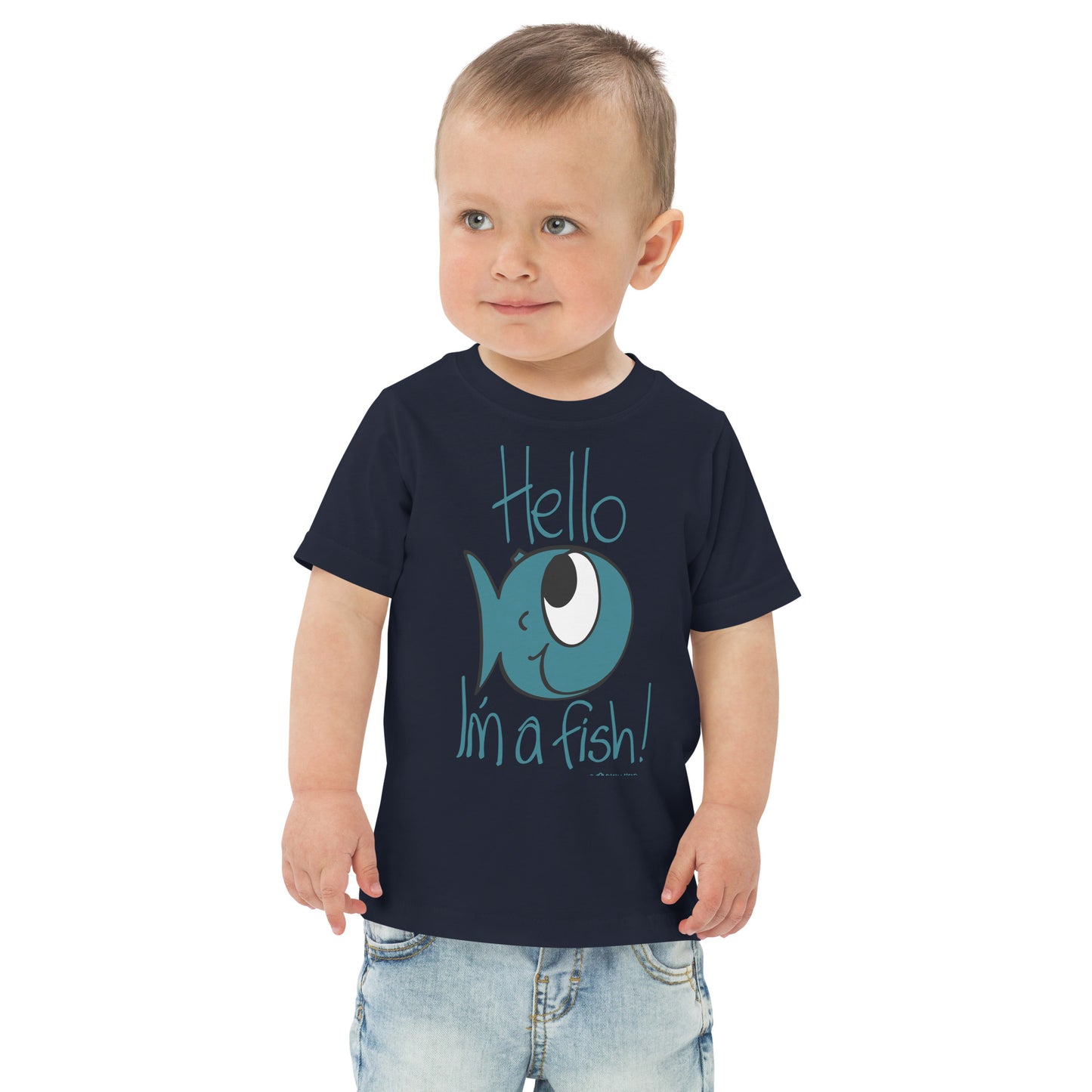 Hello, I'm a Fish! - Toddler jersey t-shirt