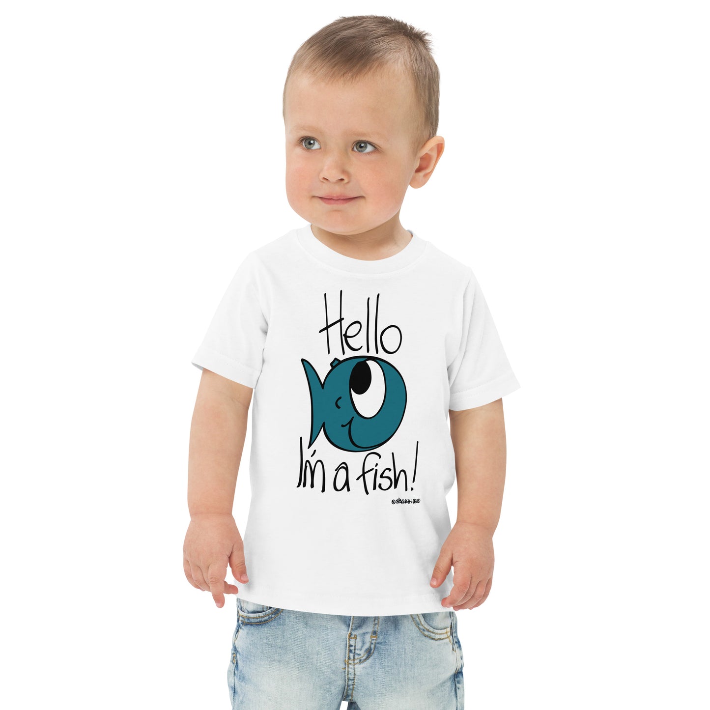 Hello, I'm a Fish! - Toddler jersey t-shirt