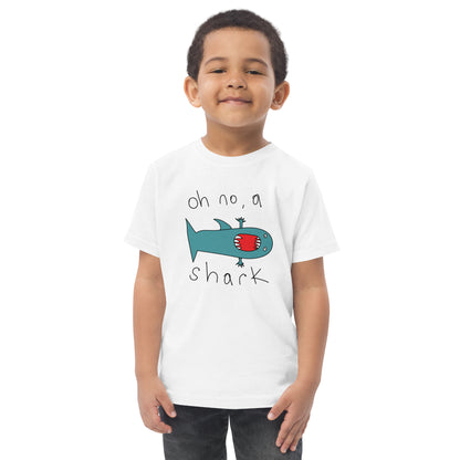 Oh no a Shark - Toddler jersey t-shirt