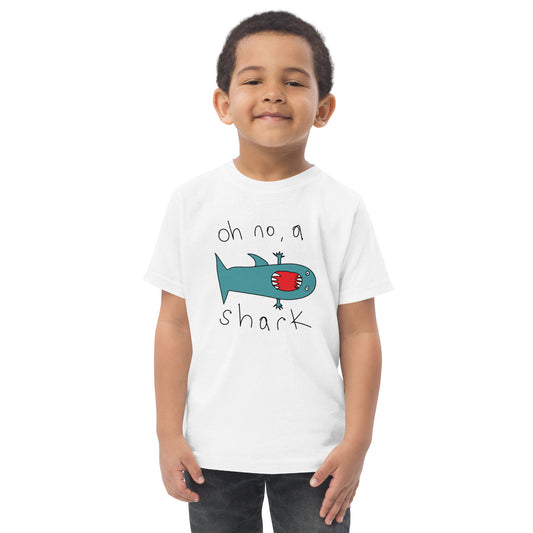 Oh no a Shark - Toddler jersey t-shirt