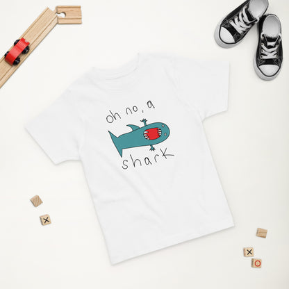 Oh no a Shark - Toddler jersey t-shirt