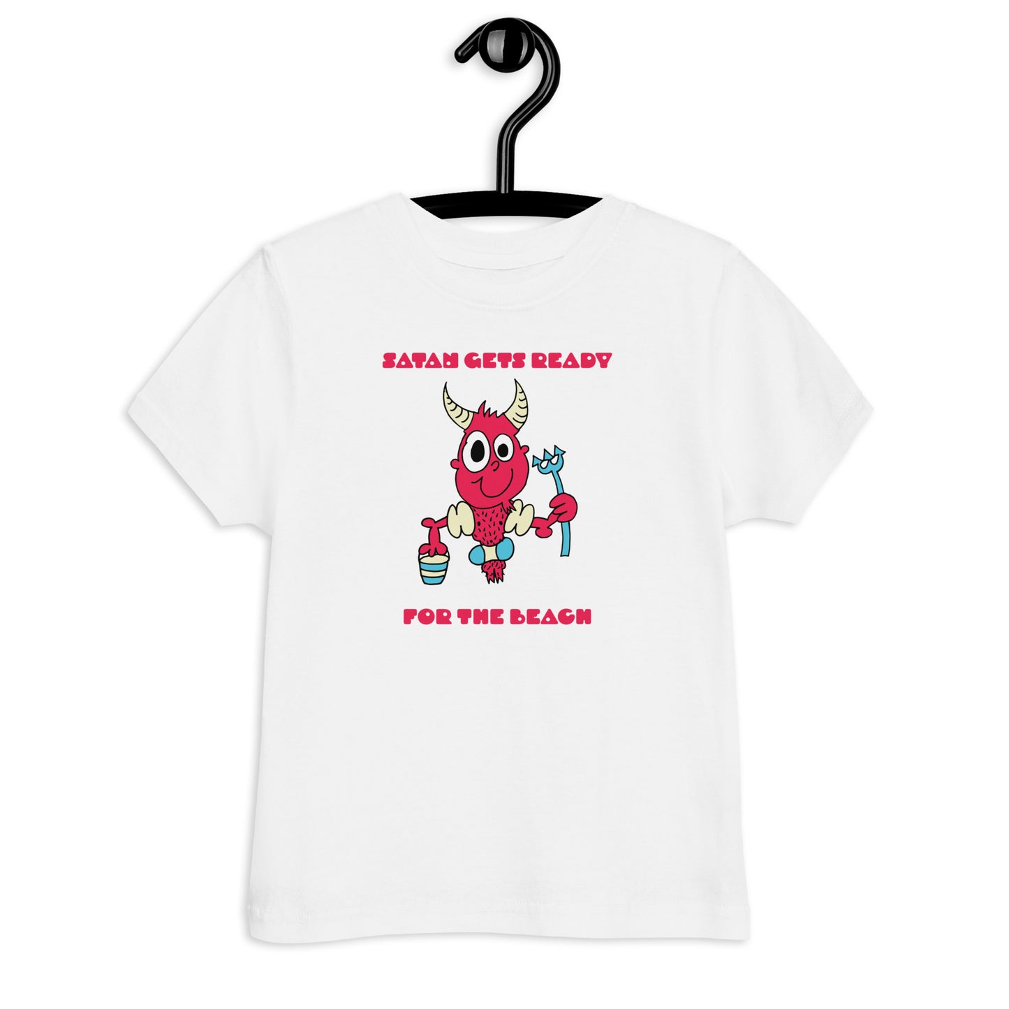 Satan gets ready for the beach - Toddler jersey t-shirt