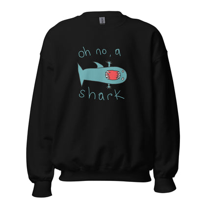 Oh no a Shark -  Womens Sweatshirt