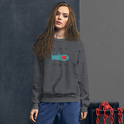 Oh no a Shark -  Womens Sweatshirt