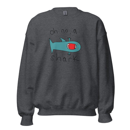 Oh no a Shark -  Womens Sweatshirt