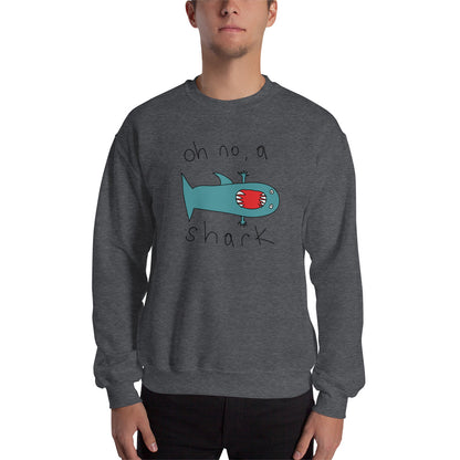 Oh no, a shark - Men's Sweatshirt