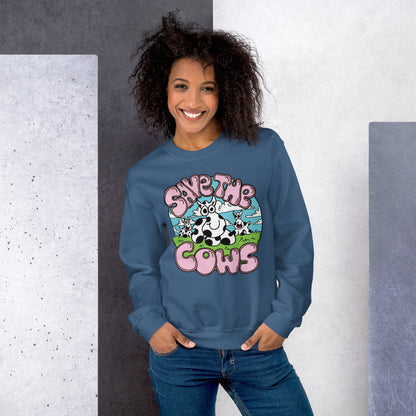 Save the Cows - Womens Sweatshirt