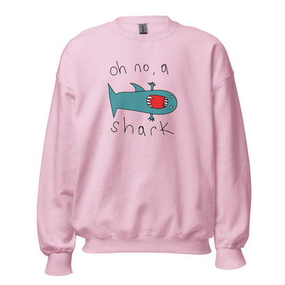 Oh no a Shark -  Womens Sweatshirt