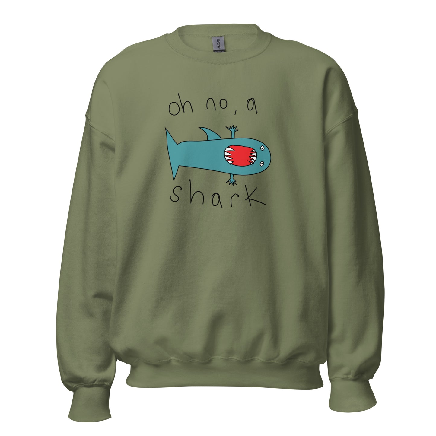 Oh no a Shark -  Womens Sweatshirt