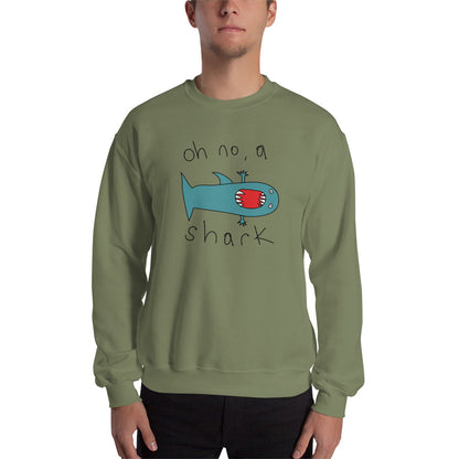 Oh no, a shark - Men's Sweatshirt