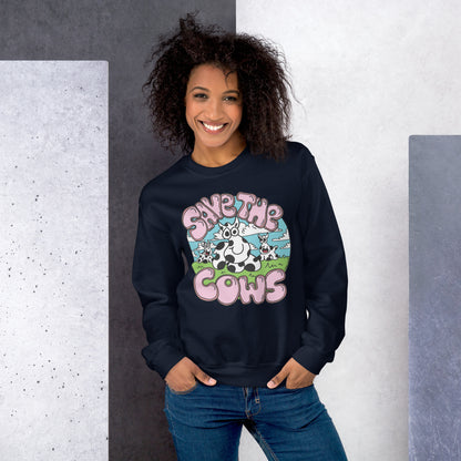 Save the Cows - Womens Sweatshirt