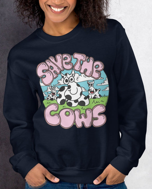 Save the Cows - Womens Sweatshirt