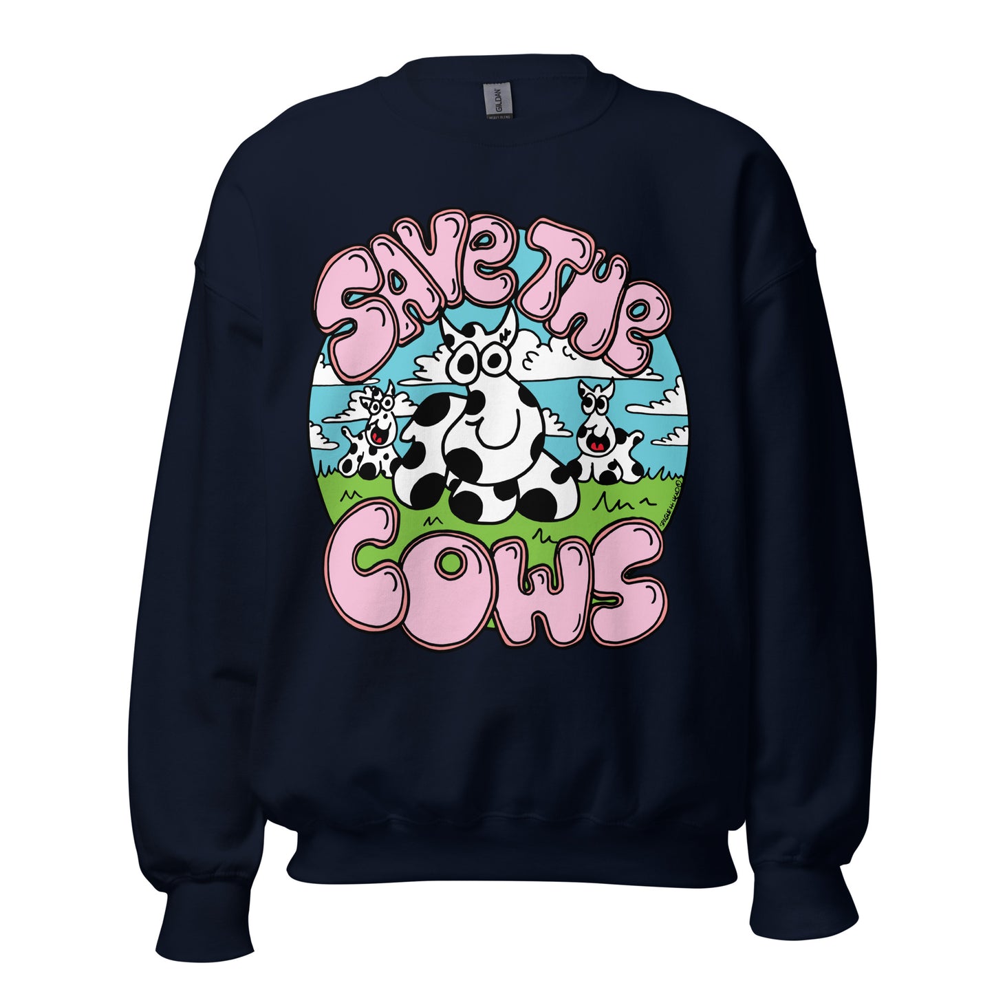 Save the Cows - Womens Sweatshirt