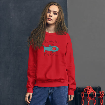 Oh no a Shark -  Womens Sweatshirt